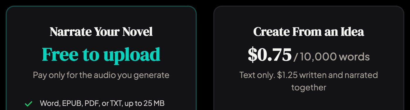 Uploading is free. You pay for the audio, and only when you record.