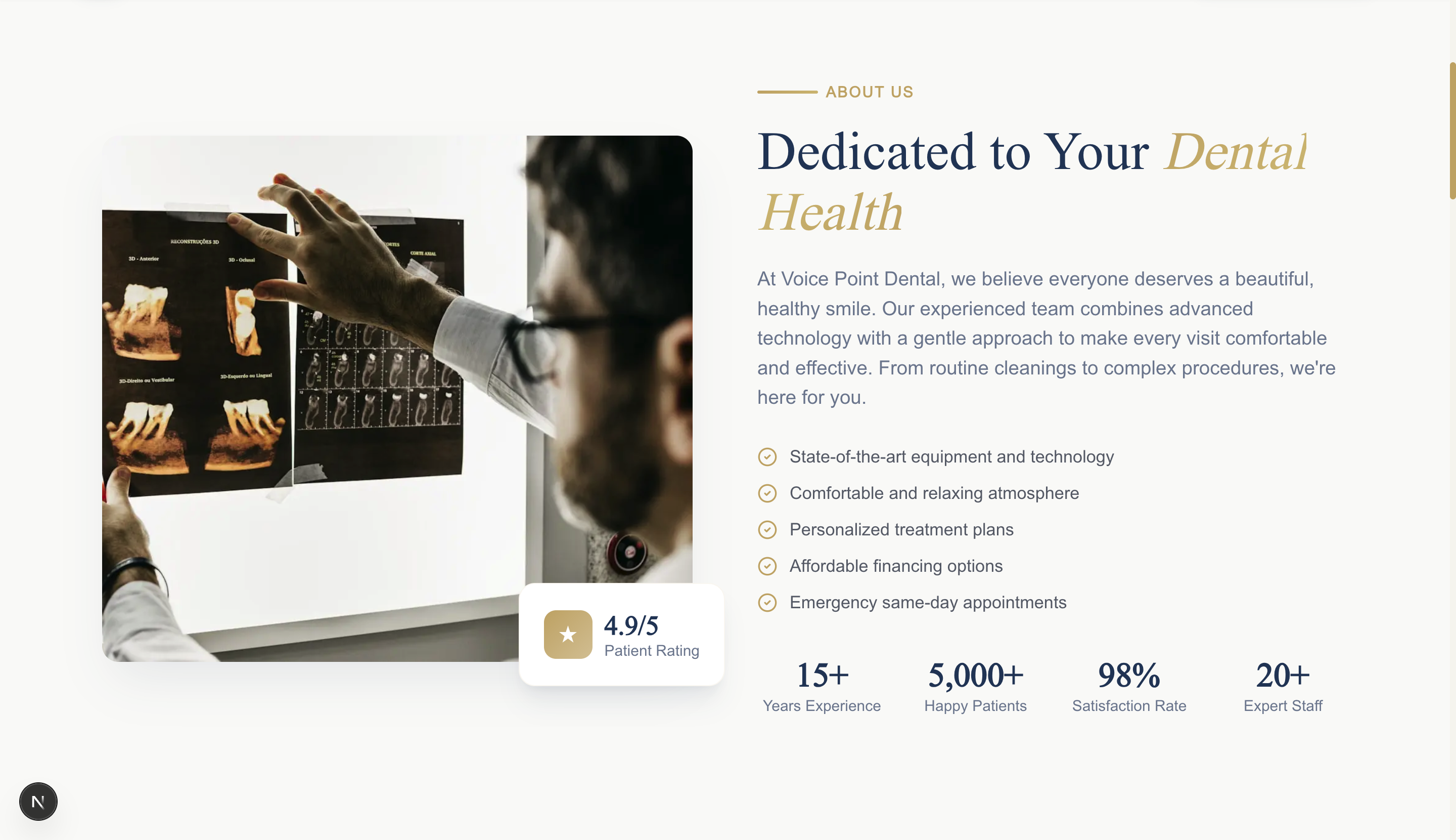 VoicePoint Patient Booking Portal and AI Assistant Interface