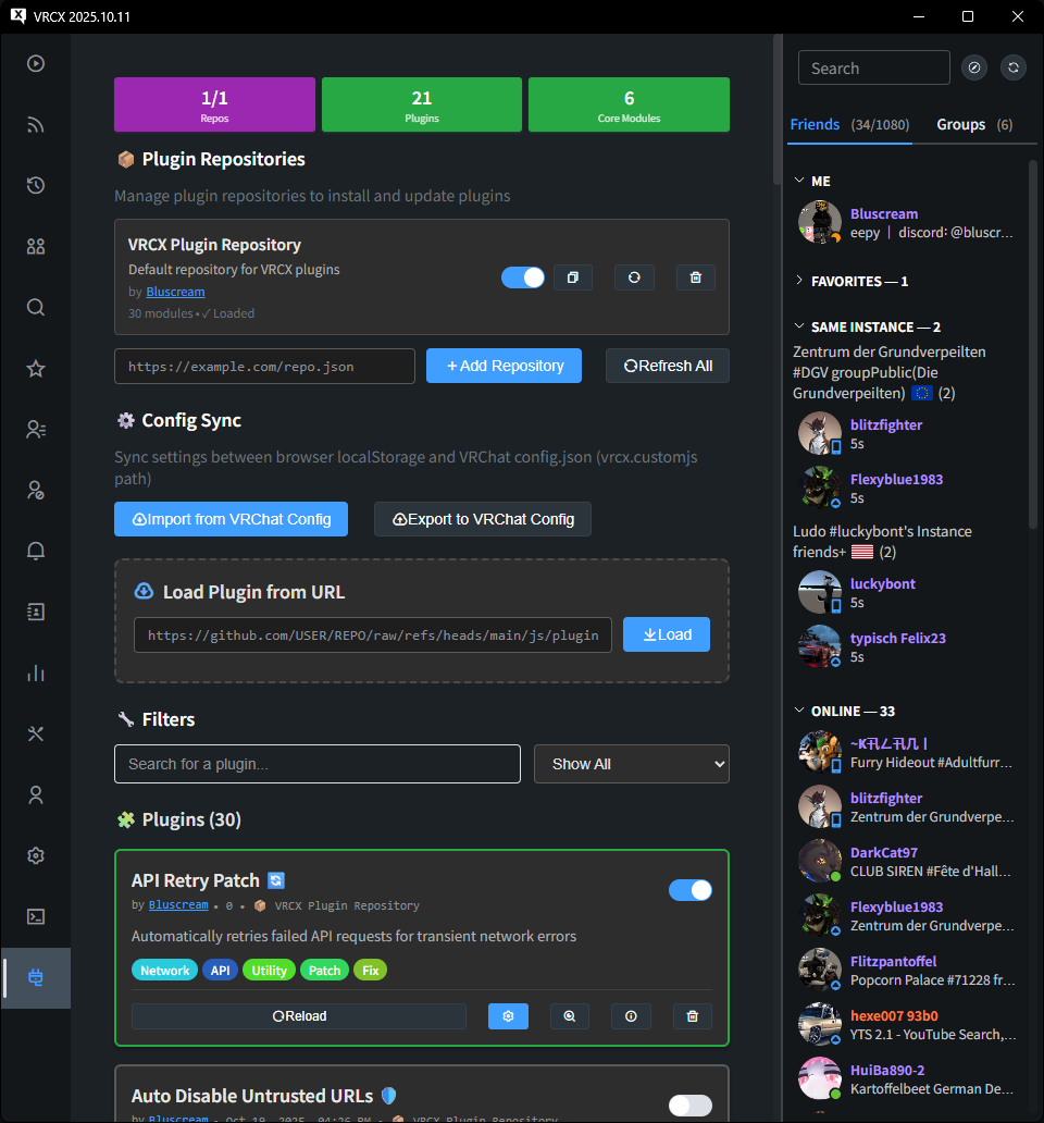 GitHub - vrcx-plugin-system/vrcx-plugin-system: Custom JS scripts for ...