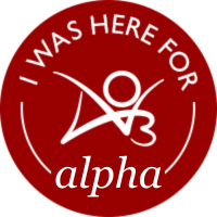 Circular badge with the words 