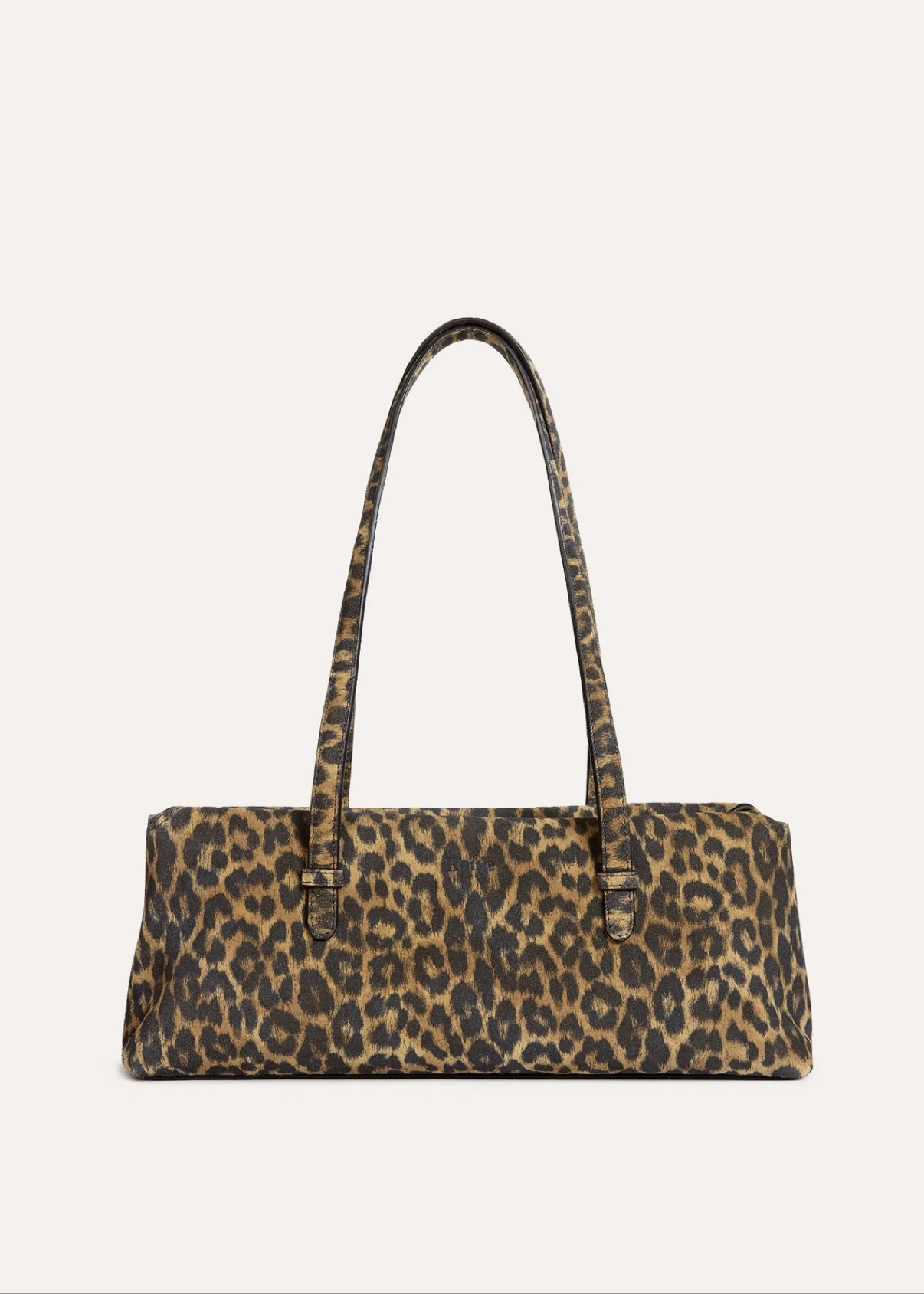 Rouje 90's bag in leopard print leather, long handles