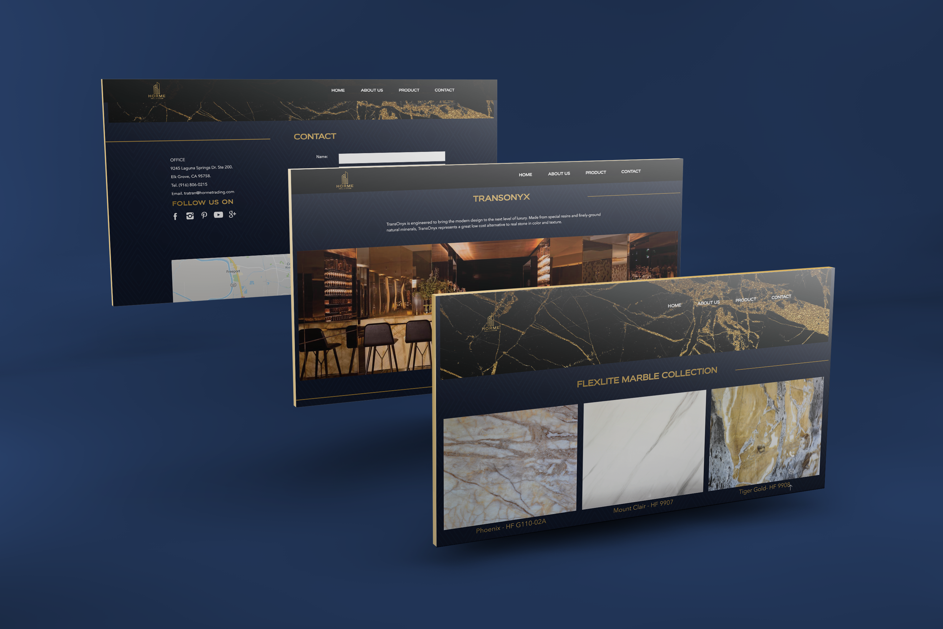 thiết kế web horme mockup