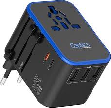 Ceptics 45W Universal Travel Adapter, 3 USB-A + 2 USB-C