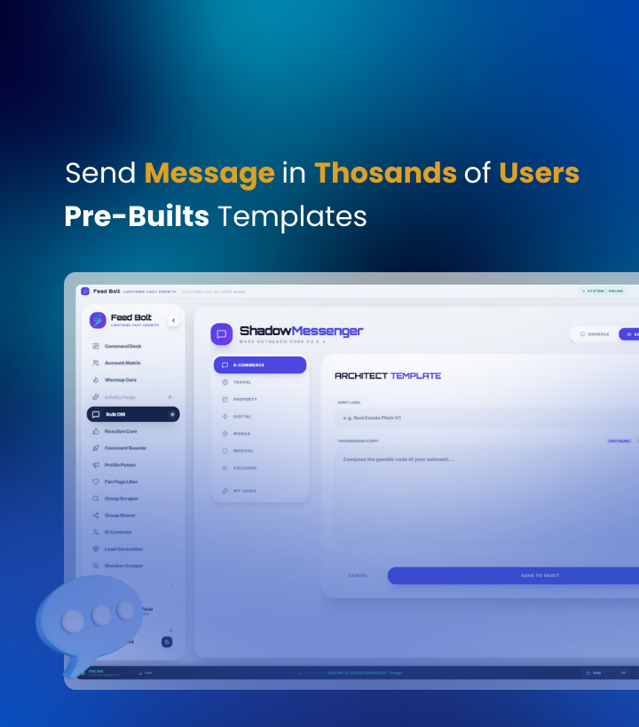 Fredinky Suite - Facebook Automation Tool | Bulk Messaging, Lead Scraper, Group Marketing
