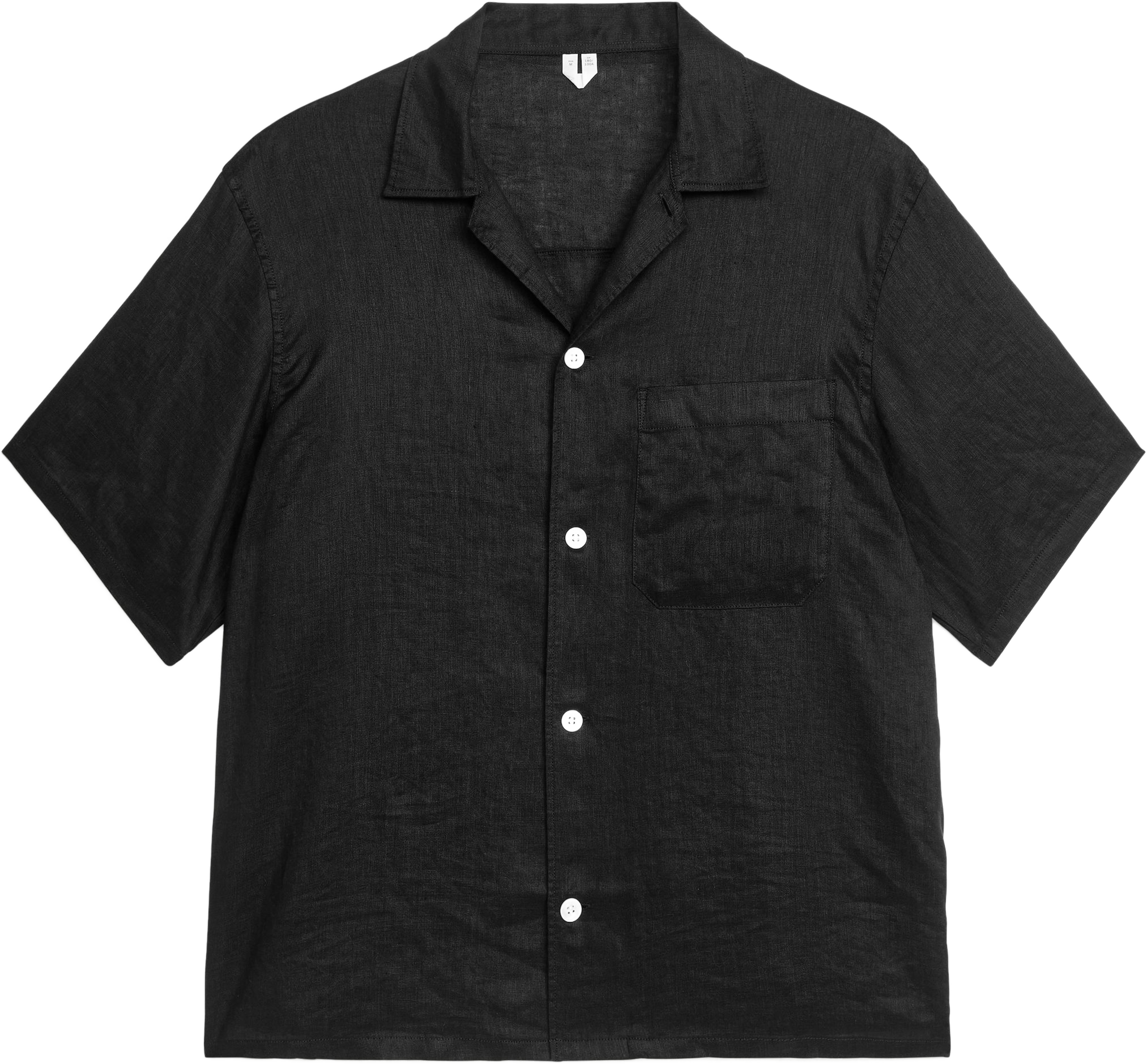 Black ARKET linen resort shirt product image