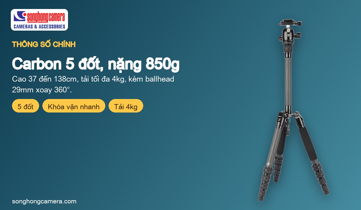 Thông số chính Sirui Traveler 5CX