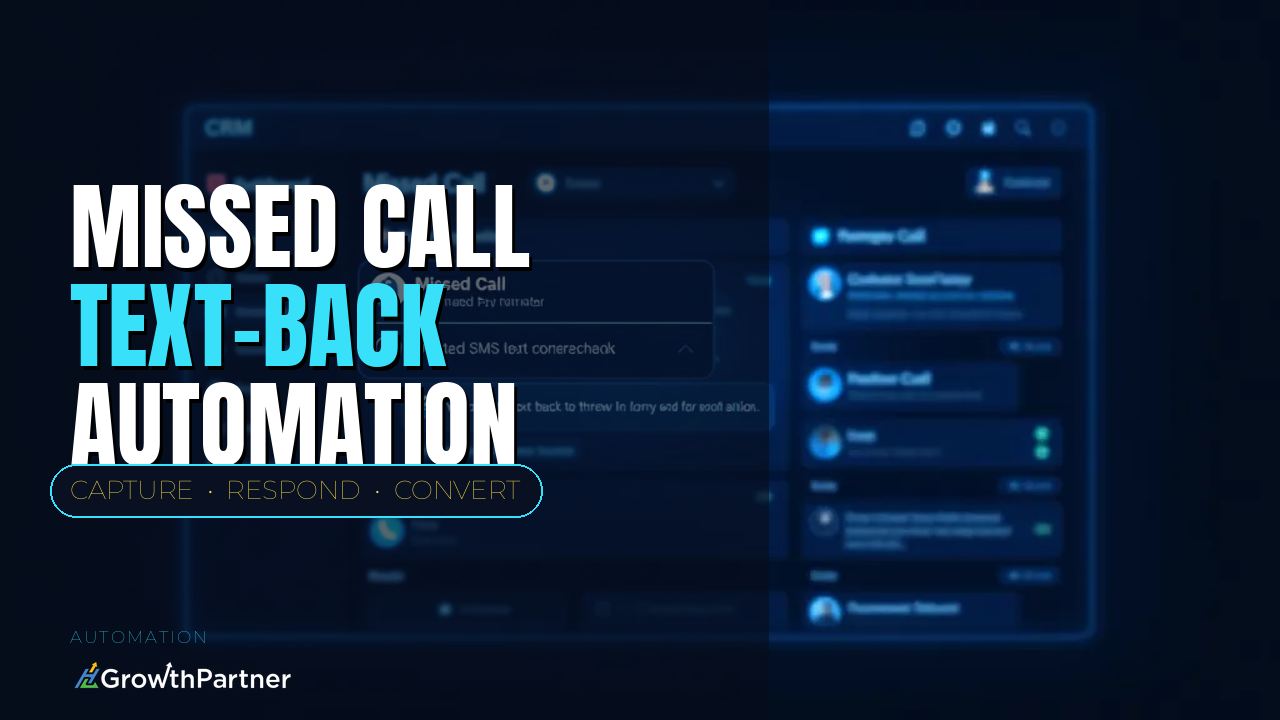 GoHighLevel Missed Call Text-Back: Capturing Leads You're Losing (2026) — HL Growth Partner, Dr Priya Jaganathan