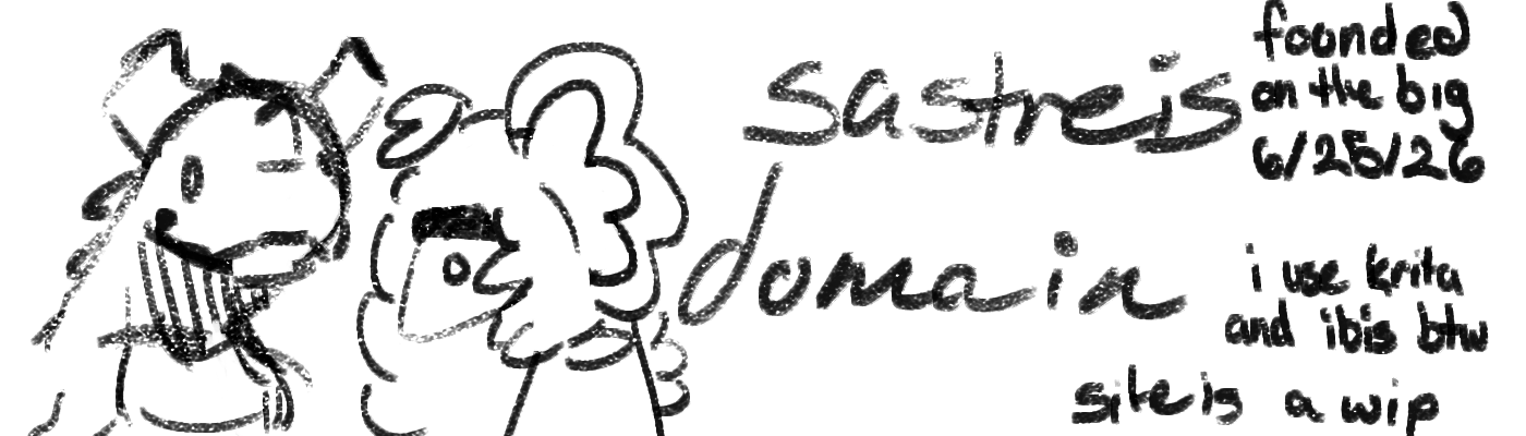 banner saying 'sastrei's domain' and other information
