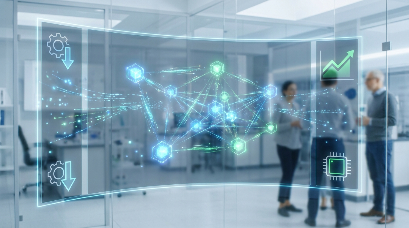 Digital interface showing AI agents optimizing research costs and performance with OpenAI GPT-6 Astra.
