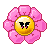 pixelized illustration of flower bfdi's face