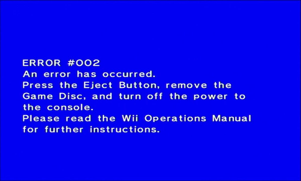 error 002: an error has occurred