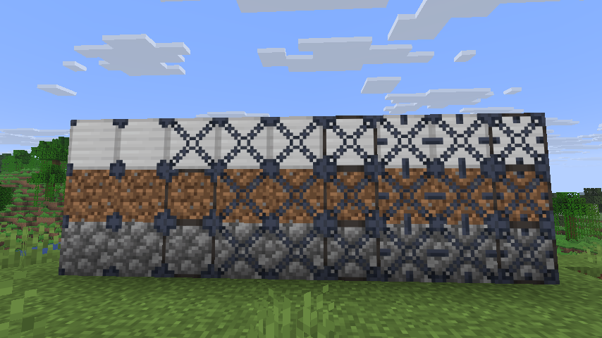 Compressed blocks and their crafting recipes