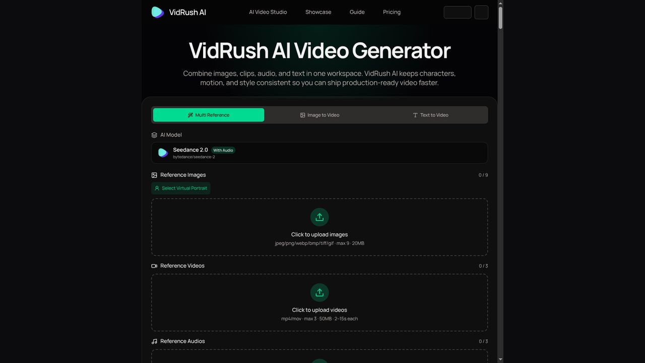 VidRush AI — slide 1 of 1