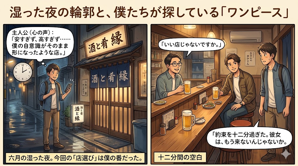 湿った夜の輪郭と、僕たちが探している「ワンピース」