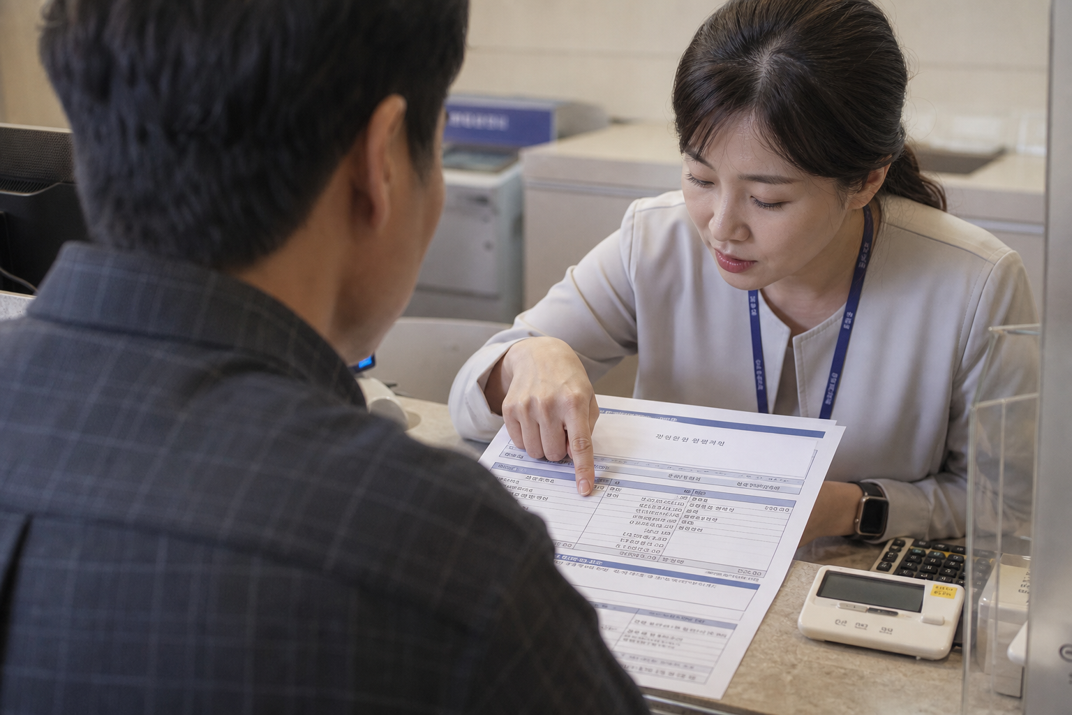 진료비 세부산정내역서에서 검사·절제·병리·재료·진정 항목을 확인하는 장면