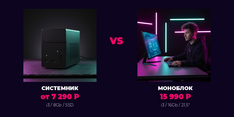 Системник vs Моноблок - сравнение
