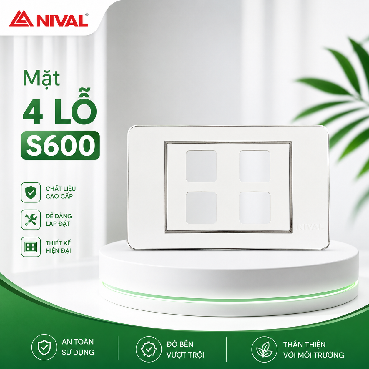 Mặt 4 lỗ S600