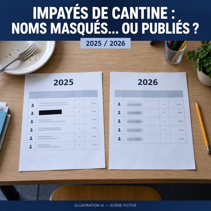 Deux feuilles de papier avec tableaux de noms flous, posées sur un bureau en bois avec une assiette, un stylo et une plante.