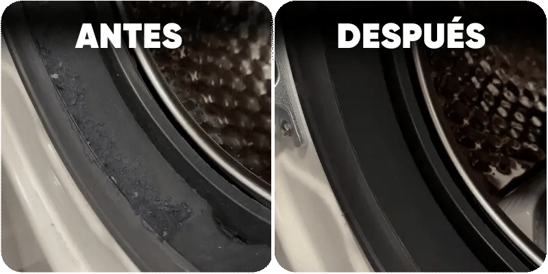 Antes y después - animación resultado gel