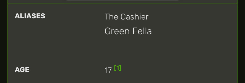 cashier's listed age on the wiki