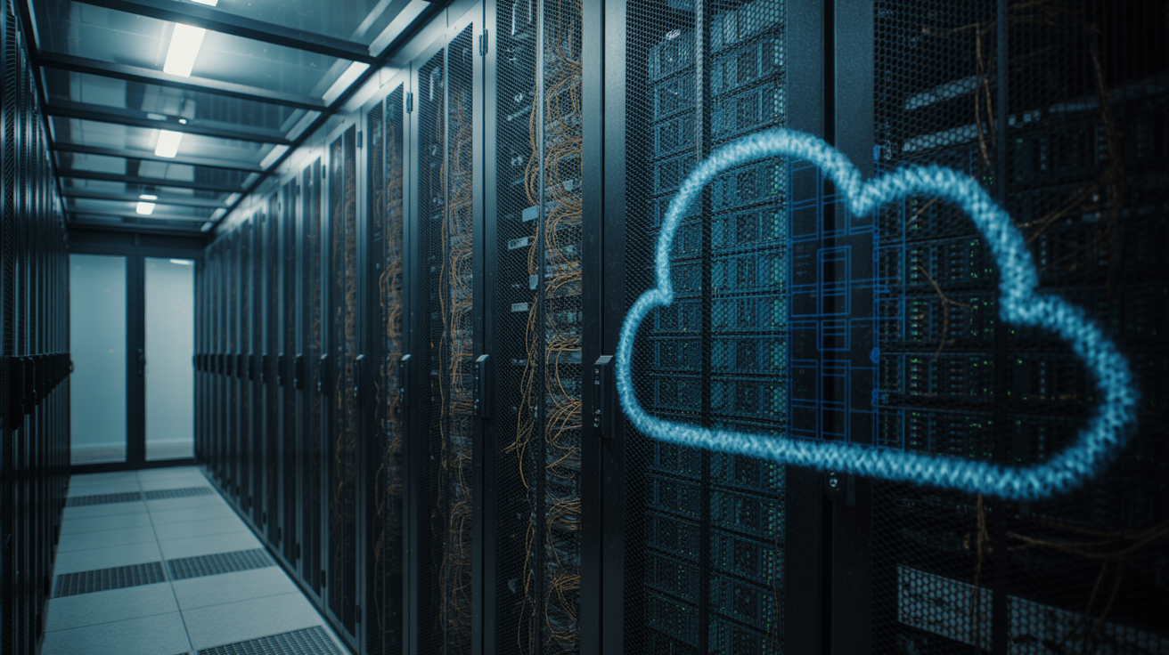 Moderne cloud infrastructuur en data center visualisatie