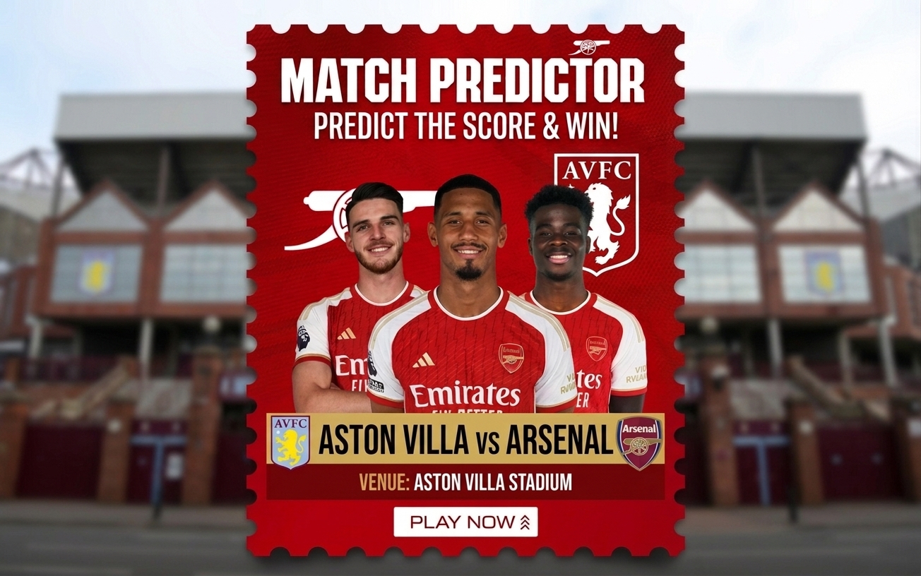Predict the Score, Win $25: GunnersDen's Aston Villa vs Arsenal Giveaway Is Live