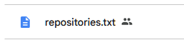 Google drive repositories txt