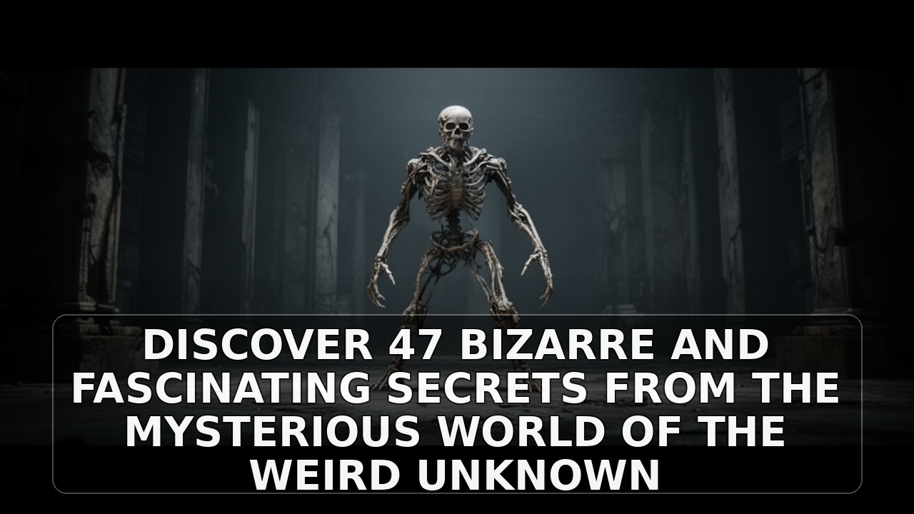 Discover 47 Bizarre and Fascinating Secrets from the Mysterious World of The Weird Unknown