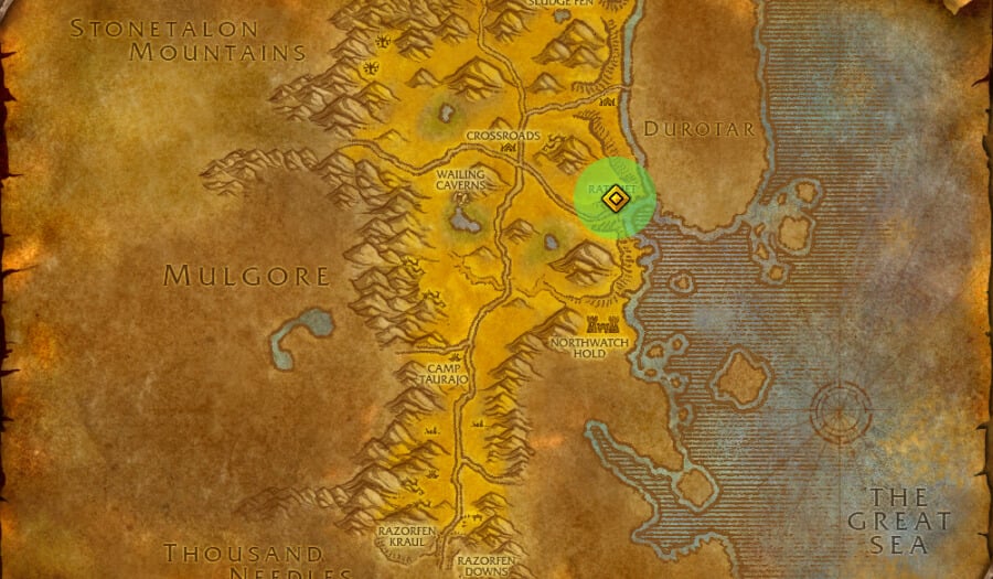 Baxtan On Destructive Magics The Barrens Ratchet Map