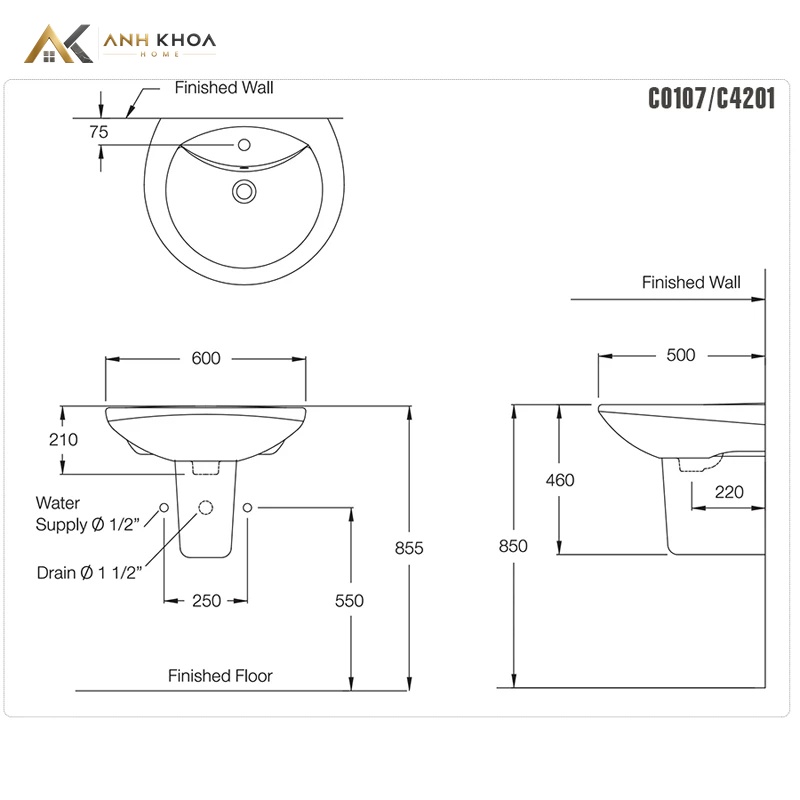 ban ve ky thuat chau rua cotto c0107 c4201
