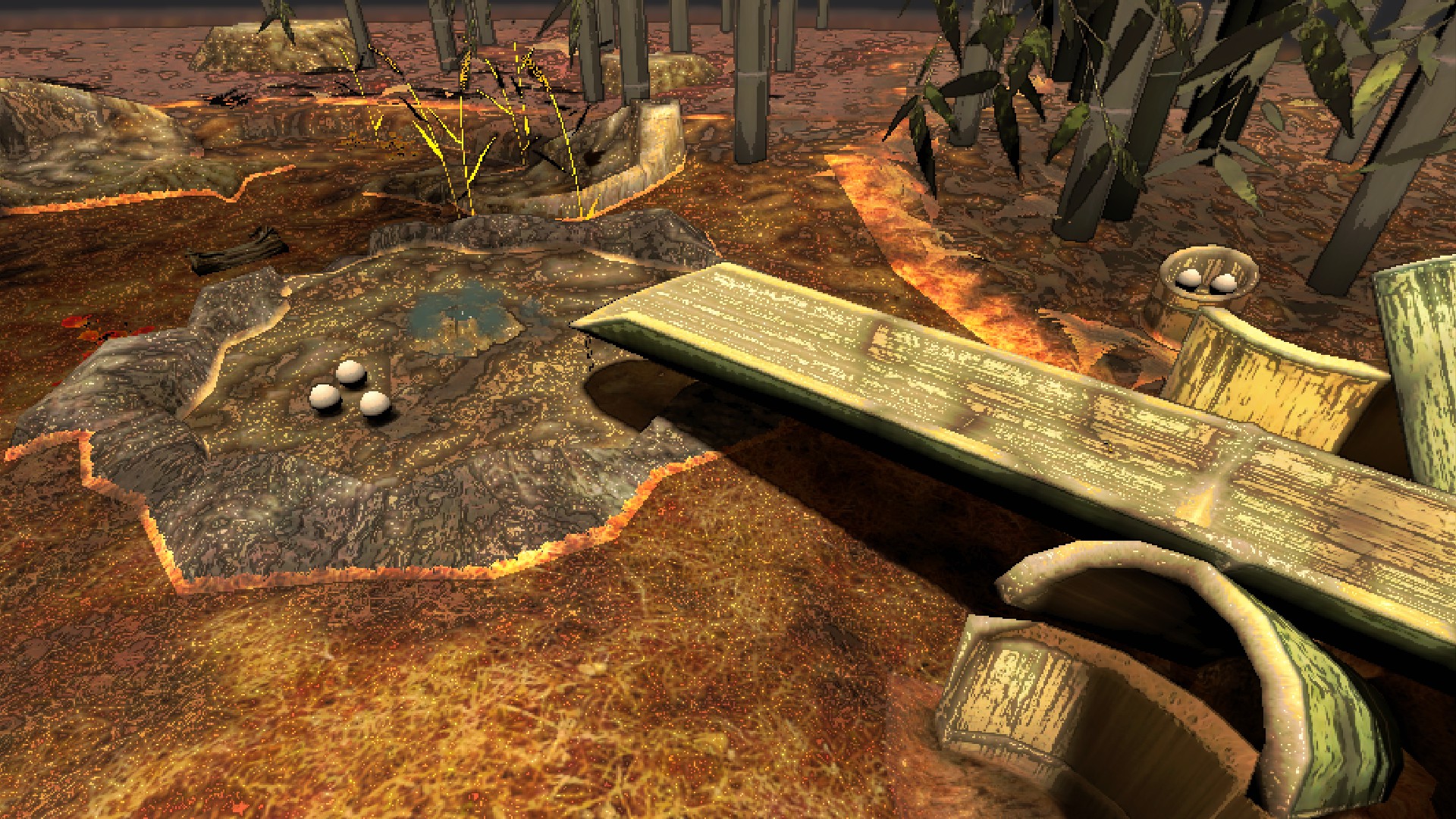 The bamboo leading to fire exit. (Hole of Heroes)