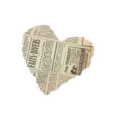 newspaper heart