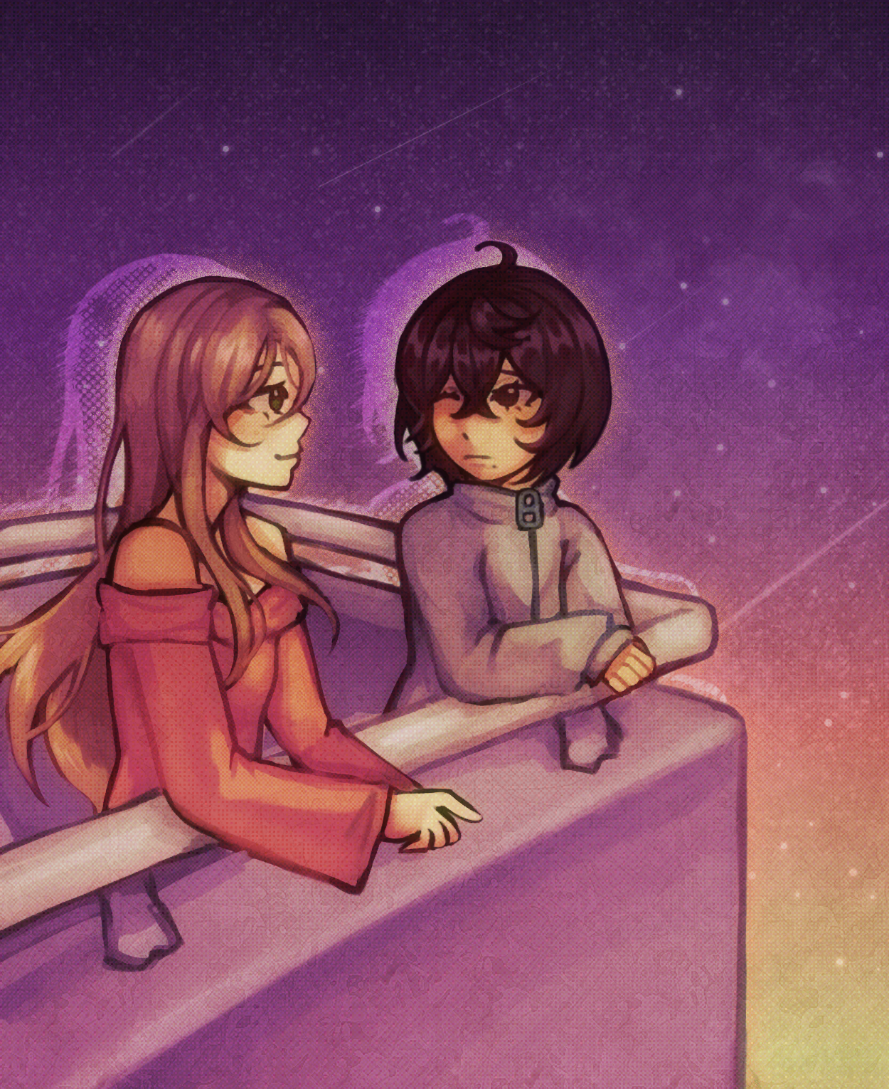 may 12, cherie (left) and emiko (right) sunset watching