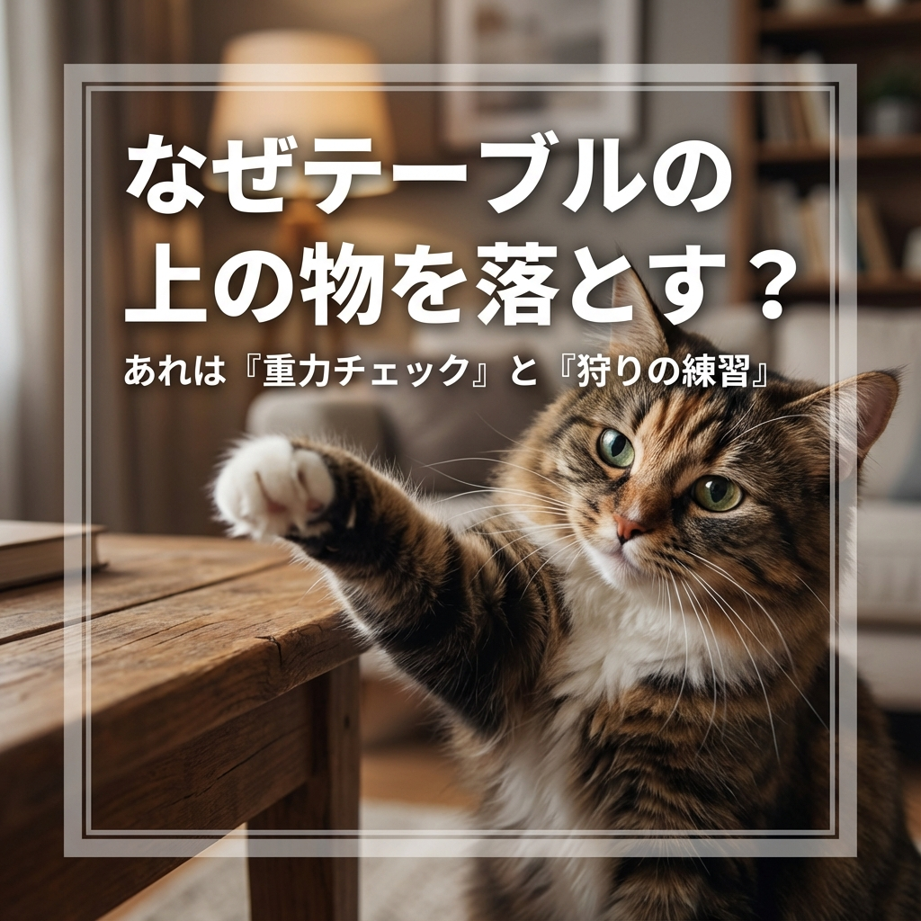 猫がテーブルの物を落とす理由とは?その心理を徹底解剖! - Image 1