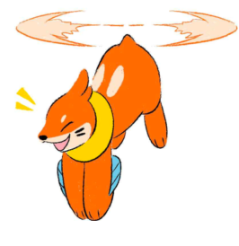 Artwork of Buizel "flying" using its tail | ac: gotchibam