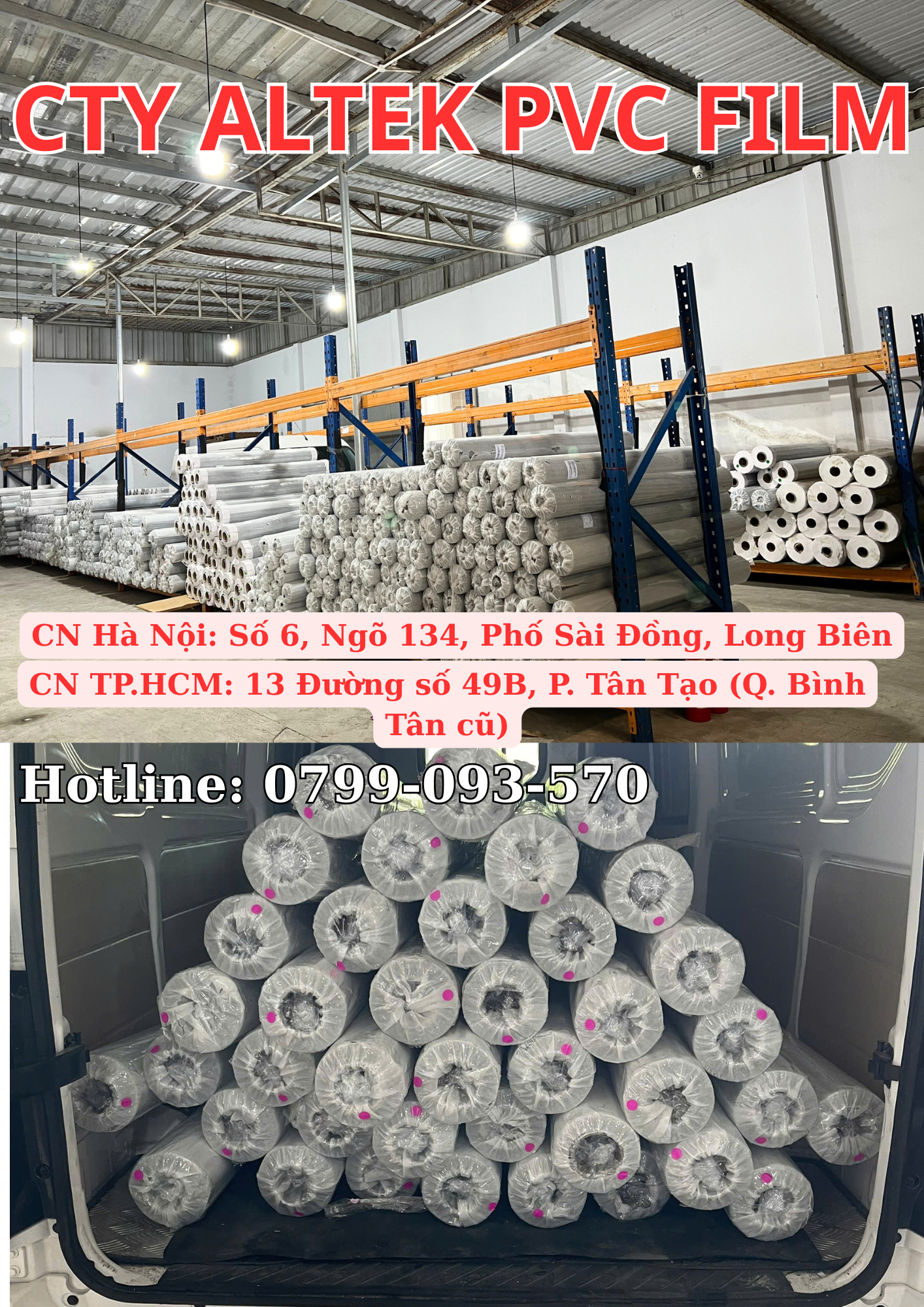 màng nhựa pvc Altek giá rẻ - 0.5 x 1.4 x 30m/
