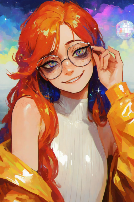 Sasha (MISS VERMILION (EX-)DISCO DANCER) , for the theme SPACE DISCO, by petnyan!