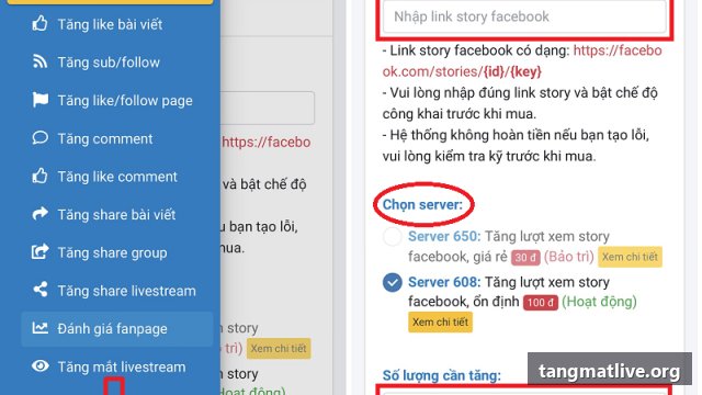 Dịch vụ tăng view Facebook tại Tangmatlive.org