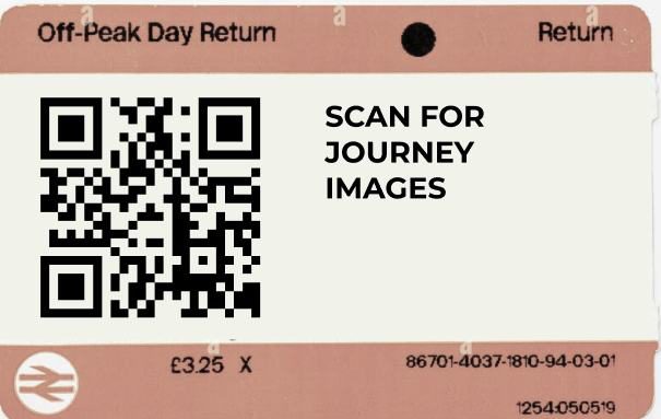 Redesigned ticket with QR code for journey images