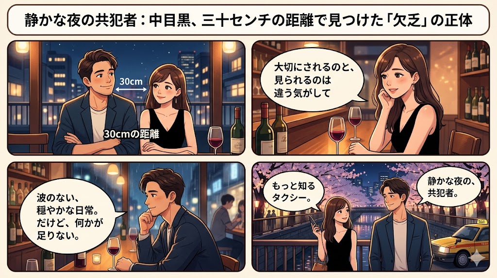 静かな夜の共犯者：中目黒、三十センチの距離で見つけた「欠乏」の正体