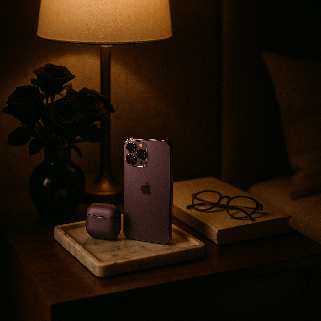 Elegant nightstand scene