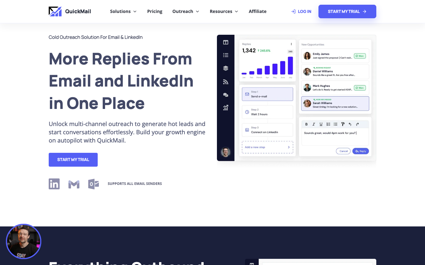 QuickMail homepage
