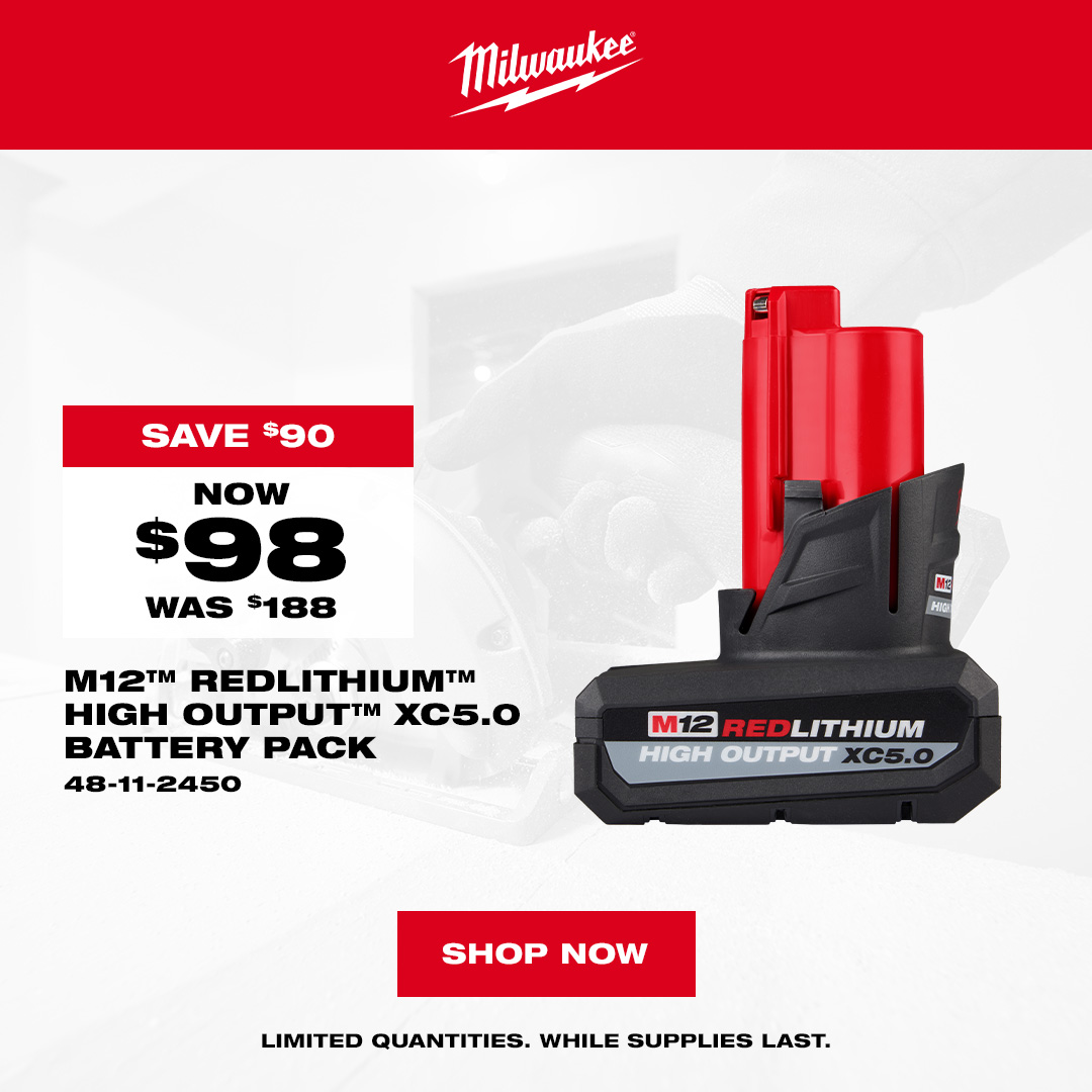 Milwaukee 48-11-2450 - M12 XC5.0 Battery Pack - Special Offer