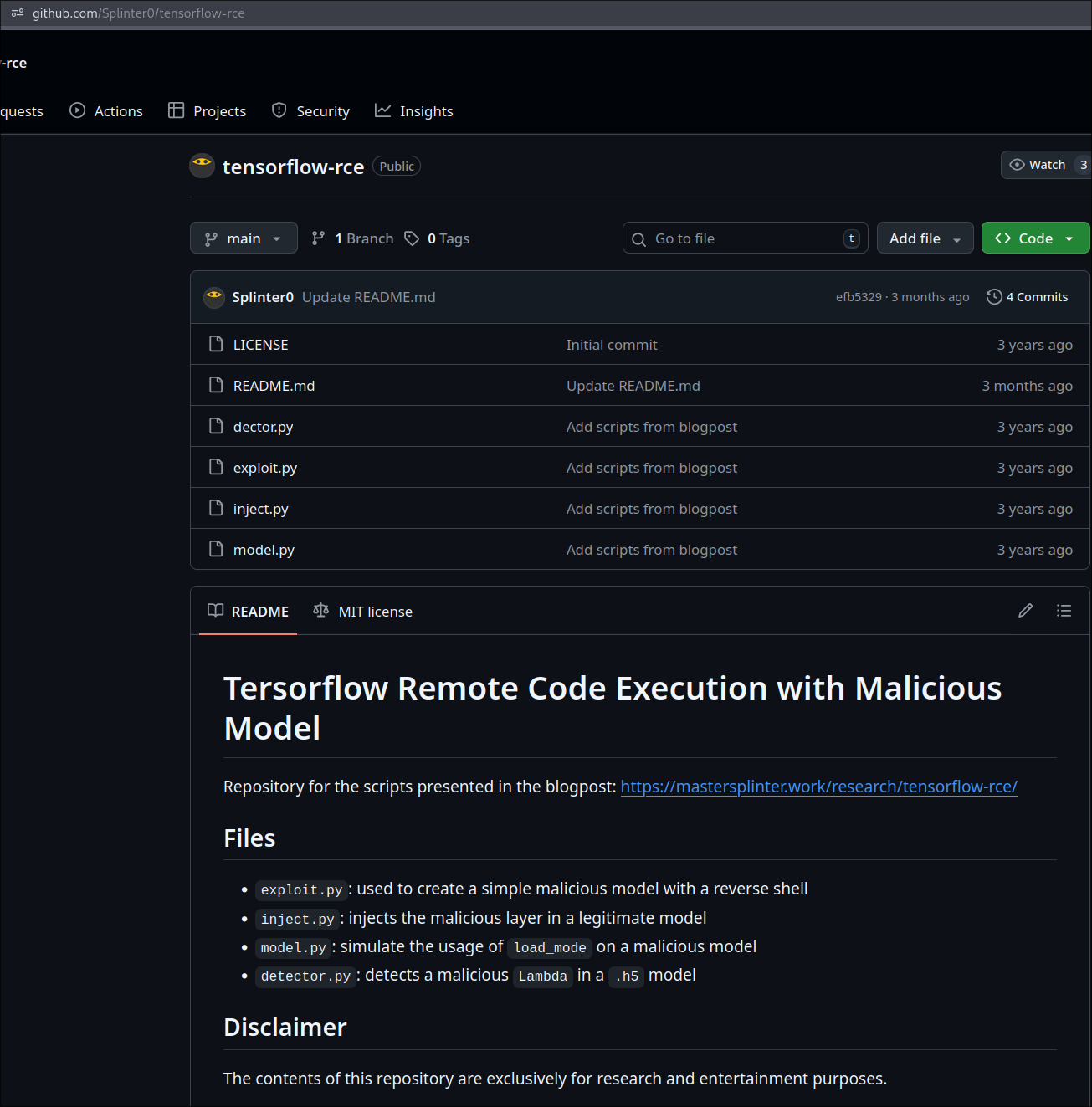 TensorFlow CVE research