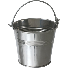 an image of a metal bucket