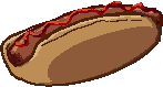 hotdog with ketchup