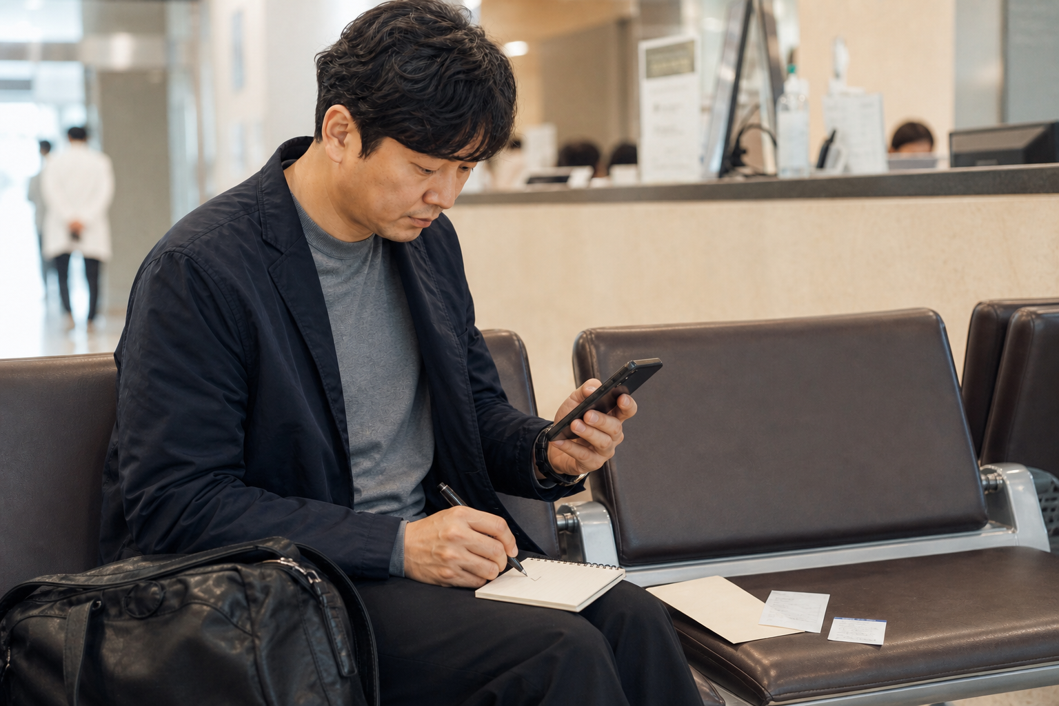 실손보험 청구 전송 후 접수 이력을 확인하는 장면