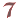 number 7 pixel