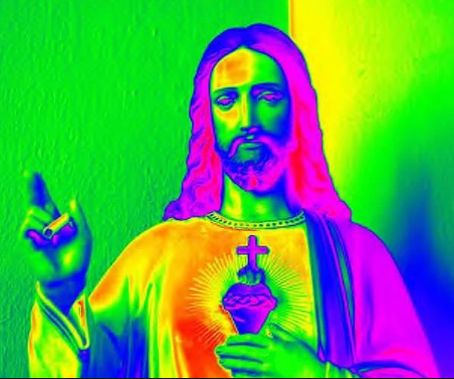 Jesus with a Rainbow Filter