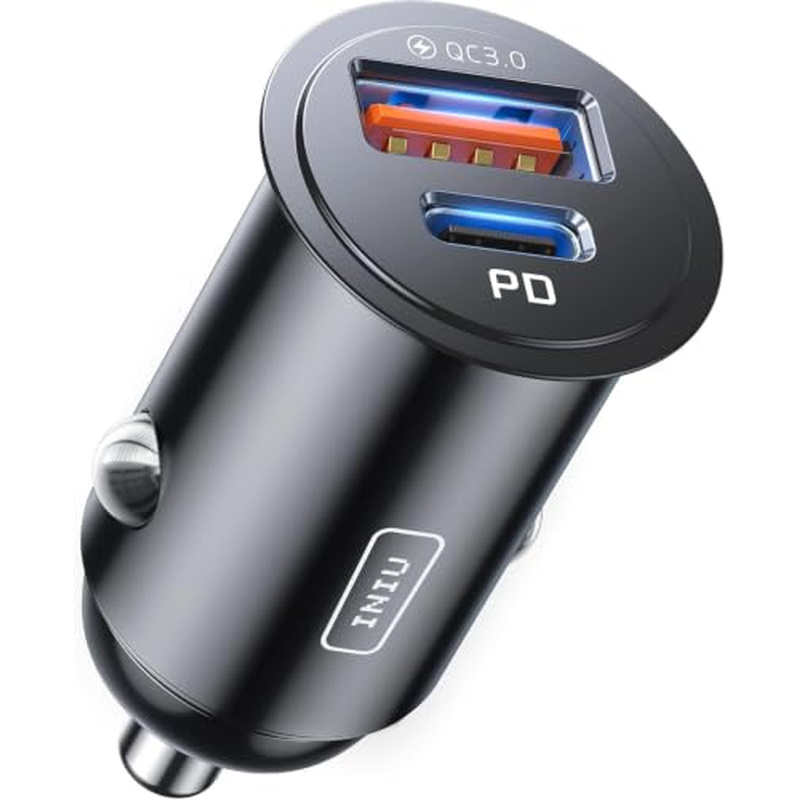 Cargador de coche con puertos USB y USB-C por 3,56€ (precio al tramitar pedido)